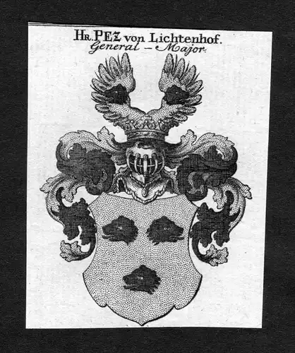 Pez von Lichtenhof - Pez von Lichtenhof Wappen Adel coat of arms heraldry Heraldik Kupferstich