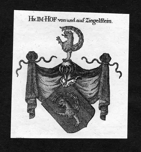 Im-Hof von und auf Ziegelstein - Imhof von und zu Ziegelstein Wappen Adel coat of arms heraldry Heraldik Kupfe