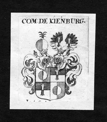Kienburg - Kienburg Wappen Adel coat of arms heraldry Heraldik Kupferstich