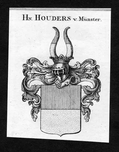 Houders von Münster - Houders von Münster Muenster Wappen Adel coat of arms heraldry Heraldik Kupferstich