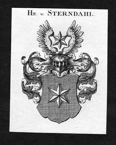 Sterndahl - Sterndahl Wappen Adel coat of arms heraldry Heraldik Kupferstich