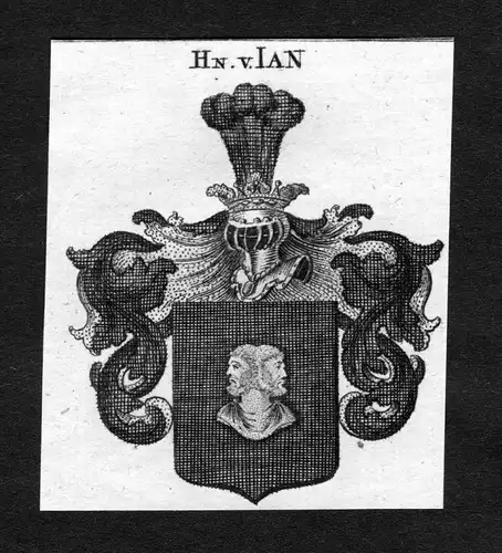 Ian - Ian Jan Wappen Adel coat of arms heraldry Heraldik Kupferstich