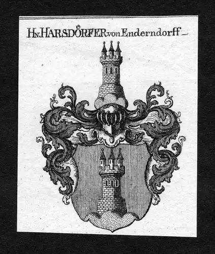 Harsdörfer von Enderndorff - Harsdorf von Enderndorf Wappen Adel coat of arms heraldry Heraldik Kupferstich