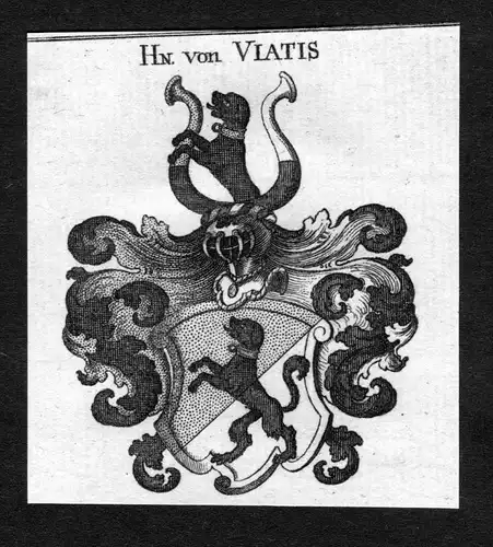 Viatis - Viatis Wappen Adel coat of arms heraldry Heraldik Kupferstich