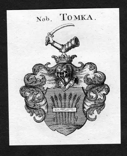 Tomika - Tomika Wappen Adel coat of arms heraldry Heraldik Kupferstich
