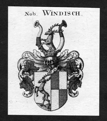 Windisch - Windisch Wappen Adel coat of arms heraldry Heraldik Kupferstich