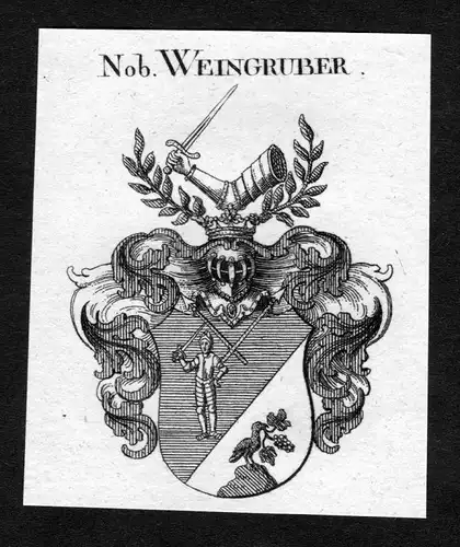 Weingruber - Weingruber Wappen Adel coat of arms heraldry Heraldik Kupferstich