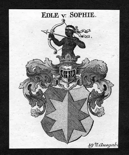 Sophie - Sophie Wappen Adel coat of arms heraldry Heraldik Kupferstich
