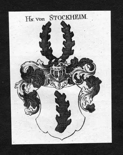 Stockheim - Stockheim Wappen Adel coat of arms heraldry Heraldik Kupferstich