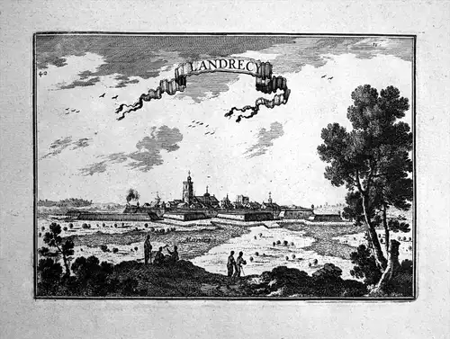 Landrecy- Landrecies Nord Hauts-de-France Frankreich gravure estampe engraving