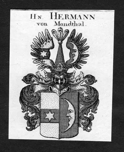 Hermann von Mondthal - Hermann Herrmann von Mondthal Wappen Adel coat of arms heraldry Heraldik Kupferstich
