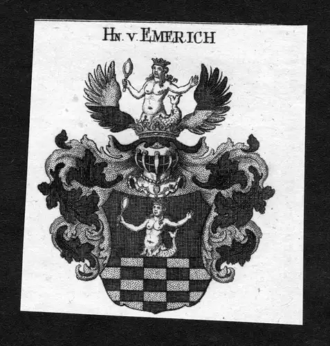 Emerich -  Emerich Emmerich Wappen Adel coat of arms heraldry Heraldik Kupferstich
