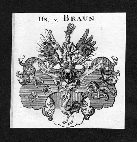 Braun - Braun Wappen Adel coat of arms heraldry Heraldik Kupferstich