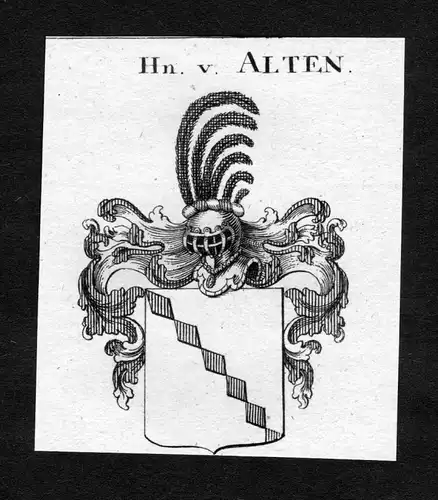 Alten - Alten Wappen Adel coat of arms heraldry Heraldik Kupferstich