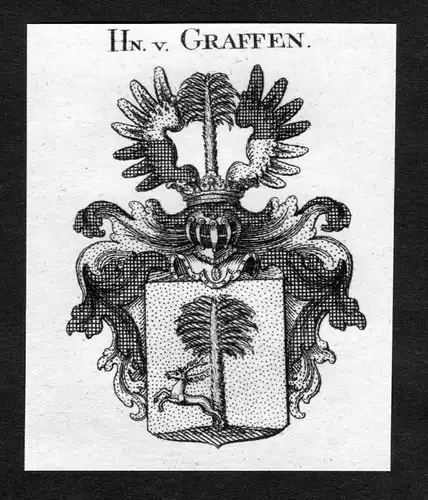 Graffen -  Graffen Wappen Adel coat of arms heraldry Heraldik Kupferstich