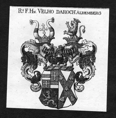 Velho Daroch Aldemberg - Velho Daroch Aldemberg Wappen Adel coat of arms heraldry Heraldik Kupferstich