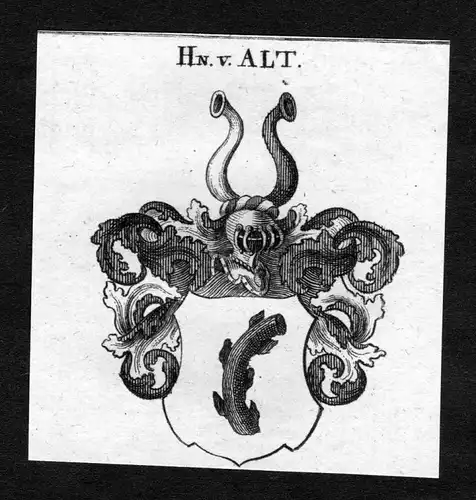 Alt - Alt Wappen Adel coat of arms heraldry Heraldik Kupferstich