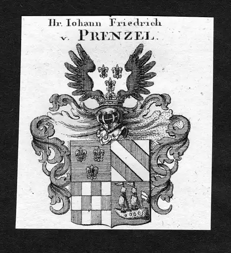 Prenzel - Prenzel Wappen Adel coat of arms heraldry Heraldik Kupferstich