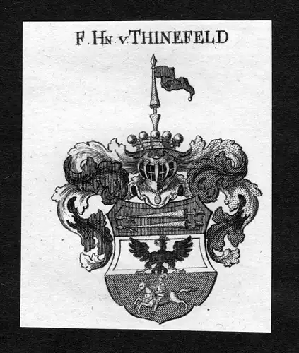 Thinefeld - Thinefeld Wappen Adel coat of arms heraldry Heraldik Kupferstich