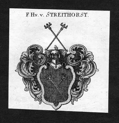 Streithorst - Streithorst Wappen Adel coat of arms heraldry Heraldik Kupferstich