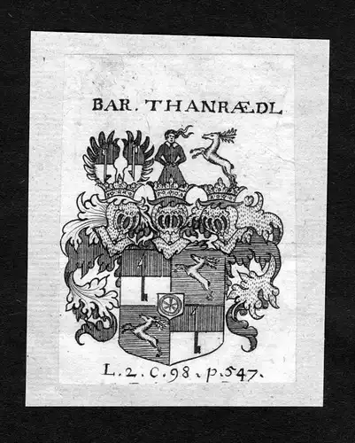 Thanraedl - Thanrädl Thannrädl Thanrädel Thonrädl Thonradl Wappen Adel coat of arms heraldry Heraldik Kupf