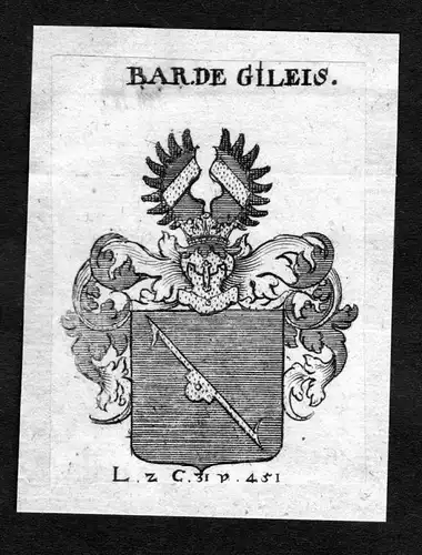 Gileis - Gilleis Wappen Adel coat of arms heraldry Heraldik Kupferstich