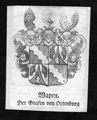 Ortenburg - Ortenburg Ortenberg Wappen Adel coat of arms heraldry Heraldik Kupferstich
