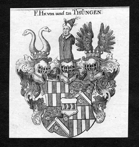 Thüngen - Thüngen Thuengen Wappen Adel coat of arms heraldry Heraldik Kupferstich