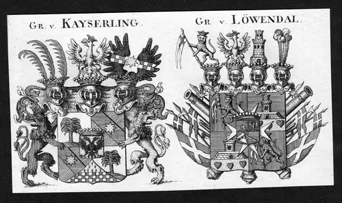 Kayserling - Löwendal - Keyserlingk Keyserling Löwendal Loewendal Wappen Adel coat of arms heraldry Heraldik