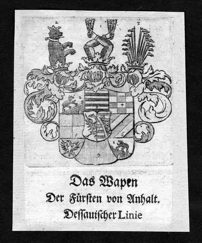 Anhalt Dessausiche Linie - Beringen ex Anhaltinis - Anhalt Dessauische Linie Wappen Adel coat of arms heraldry