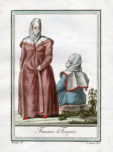 Femmes Turques - Turkey Türkei Frau woman Tracht Trachten costume  engraving