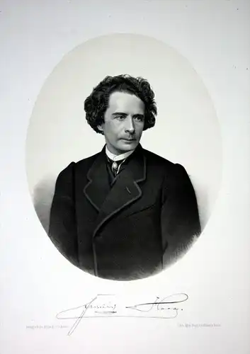 Friedrich Haase Schauspieler Regisseur Direktor Portrait Lithographie Litho