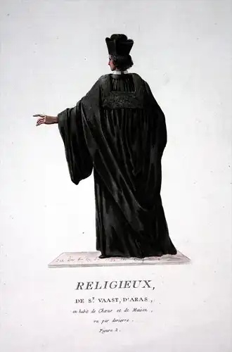 Religieux de St. Vaast, d'Aras - Saint-Vaast-la-Hougue France costume Tracht