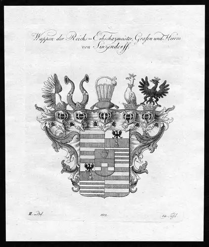 Wappen der Reichs-Erbschazmeister, Grafen und Herren von Sinzendorff - Sinzendorf Sinzendorff Wappen Adel coat