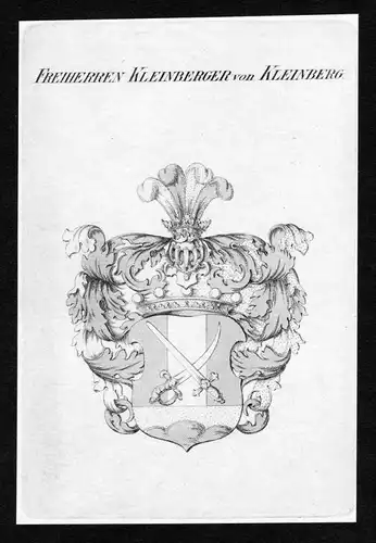 Freiherren Kleinberger von Kleinberg - Kleinberger von Kleinberg Wappen Adel coat of arms heraldry Heraldik Ku
