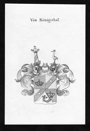 Von Königsthal - Königsthal Koenigsthal Wappen Adel coat of arms heraldry Heraldik Kupferstich