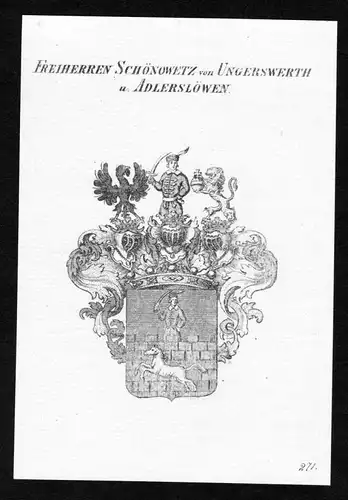 Freiherren Schönowetz von Ungerswerth u. Adlerslöwen - Schönowetz Schoenowetz von Ungerswerth und Adlerslö