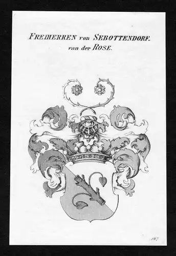 Freiherren von Sebottendorf van der Rose - Sebottendorf van der Rose Wappen Adel coat of arms heraldry Heraldi