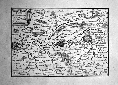 Carte du Gouuernement de St. Guislain - Saint-Ghislain Mons Conde-sur-L'Escaut Hainaut Wallonie Belgique Belgi