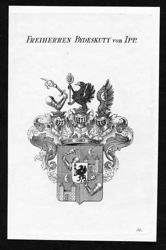 Freiherren Bydeskuty von Ipp - Bydeskuty von Ipp Wappen Adel coat of arms heraldry Heraldik Kupferstich