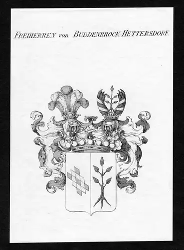 Freiherren von Buddenbrock-Hettersdorf - Buddenbrock-Hettersdorf Wappen Adel coat of arms heraldry Heraldik Ku