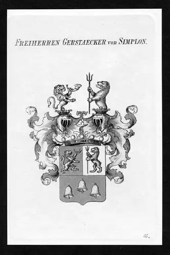 Freiherren Gerstaecker von Simplon - Gerstäcker Gerstaecker von Simplon Wappen Adel coat of arms heraldry Her