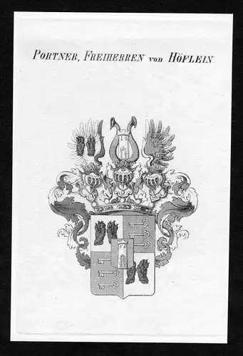 Portner, Freiherren von Höflein - Portner von Höflein Hoeflein Wappen Adel coat of arms heraldry Heraldik Ku