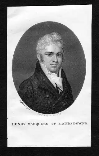 Henry Marquess of Landsdowne - Henry Petty-Fitzmaurice Marquess of Lansdowne Portrait  engraving