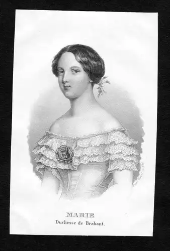 Marie Duchesse de Brabant - Marie Henriette von Österreich Herzogin Portrait  engraving