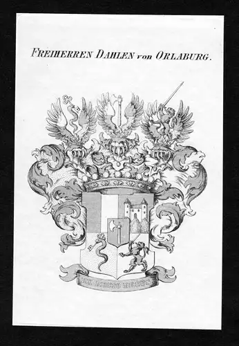 Freiherren Dahlen von Orlaburg - Dahlen von Orlaburg Wappen Adel coat of arms heraldry Heraldik Kupferstich