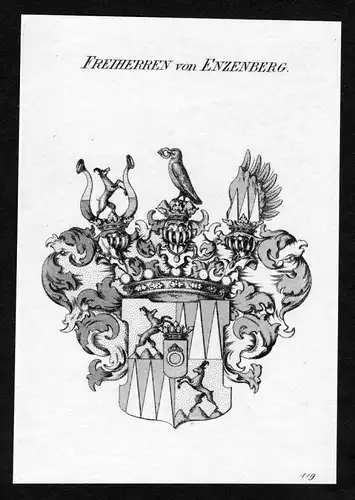 Freiherren von Enzenberg - Enzenberg Wappen Adel coat of arms heraldry Heraldik Kupferstich