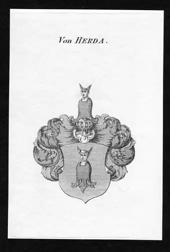 Von Herda - Herda Wappen Adel coat of arms heraldry Heraldik Kupferstich