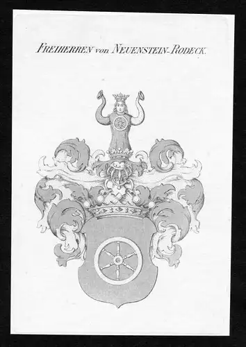Freiherren von Neuenstein-Rodeck - Neuenstein-Rodeck Wappen Adel coat of arms heraldry Heraldik Kupferstich