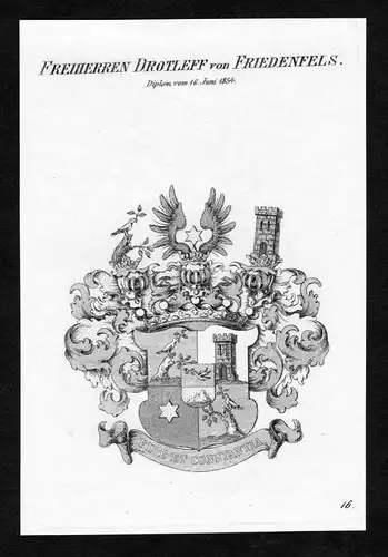 Freiherren Drotleff von Friedenfels - Drotleff von Friedenfels Wappen Adel coat of arms heraldry Heraldik Kupf